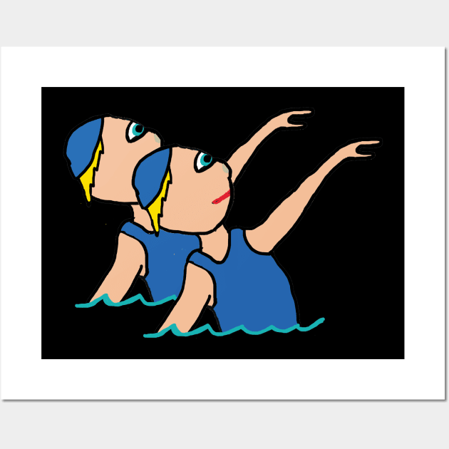 Synchro Swimming Wall Art by Mark Ewbie